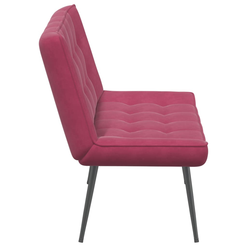Sitzbank Weinrot 110x74x84 cm Samt