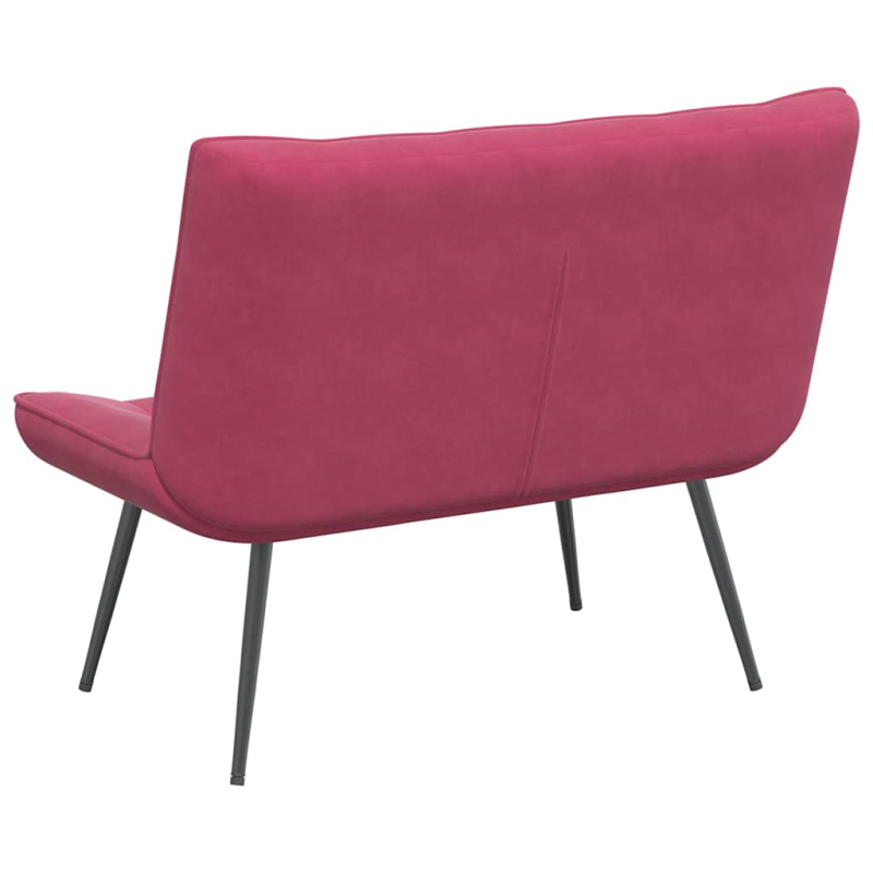 Sitzbank Weinrot 110x74x84 cm Samt