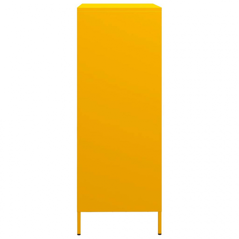 Highboard Senfgelb 68x39x101,5 cm Stahl