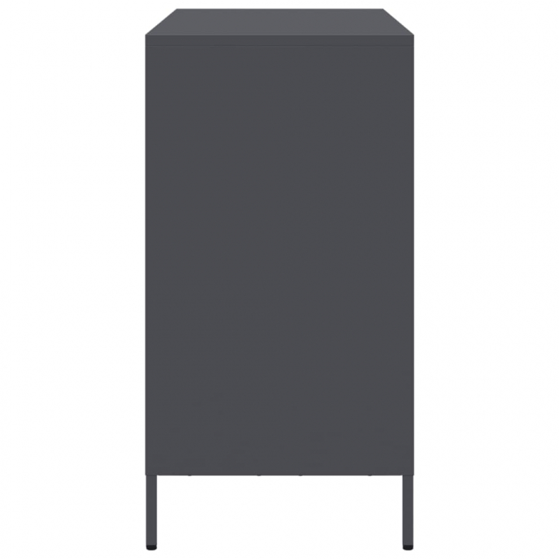Sideboard Anthrazit 101,5x39x73,5 cm Kaltgewalzter Stahl