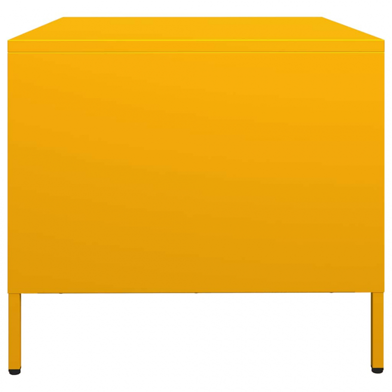 Couchtisch Senfgelb 68,5x50x43,5 cm Kaltgewalzter Stahl