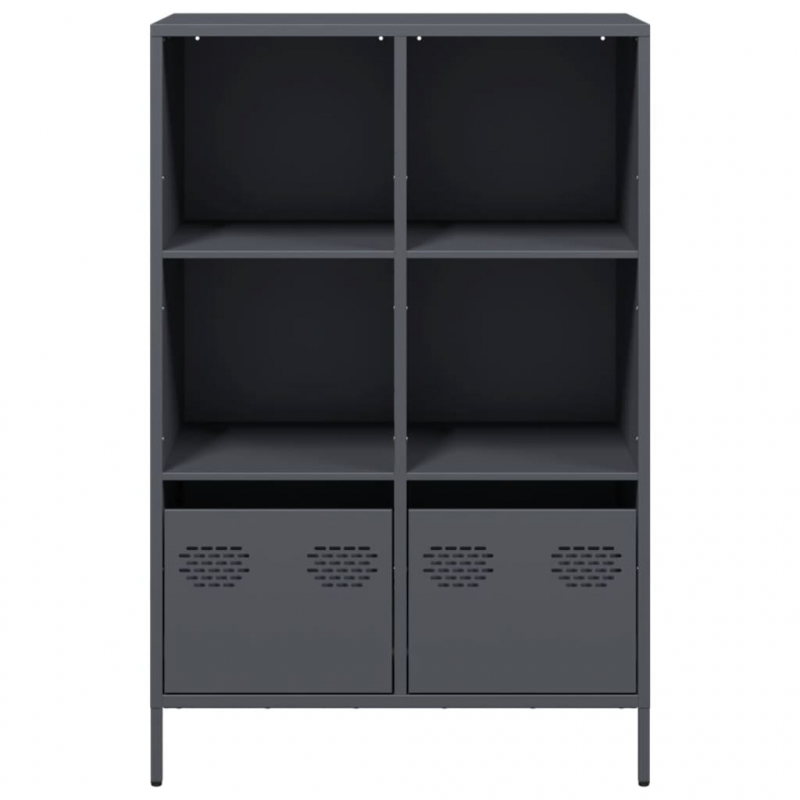 Highboard Anthrazit 68x39x103,5 cm Stahl