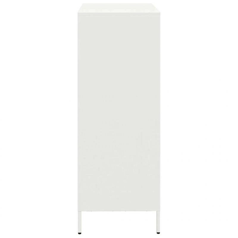Highboard Weiß 68x39x103,5 cm Stahl