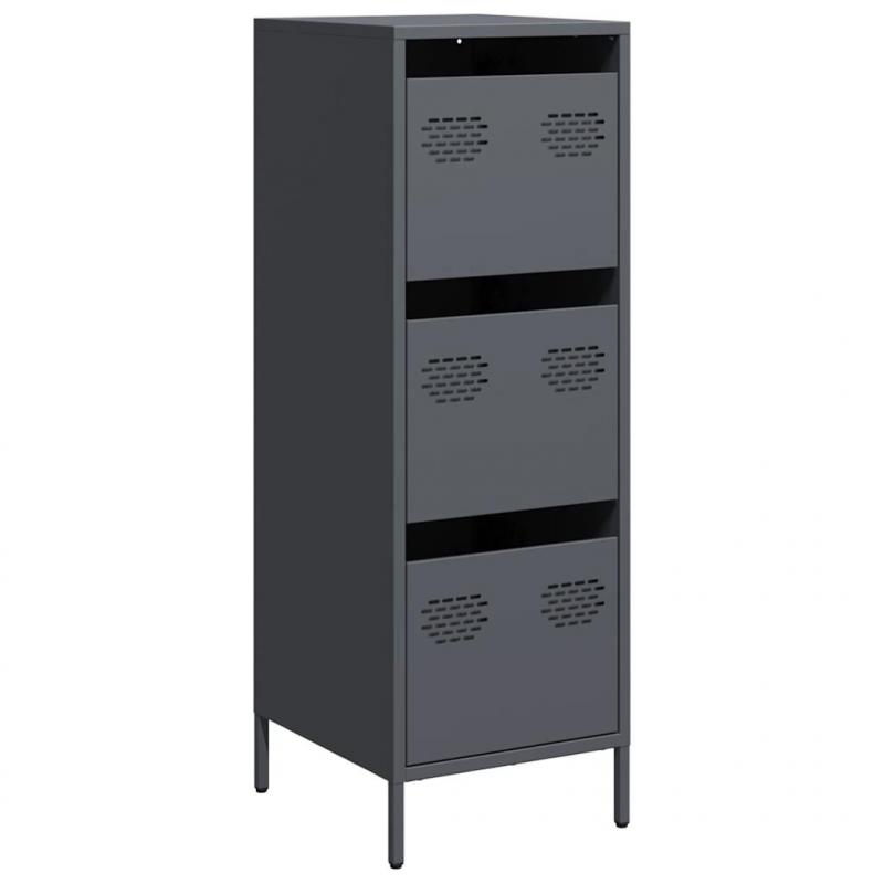 Highboard Anthrazit 39x35x103,5 cm Stahl