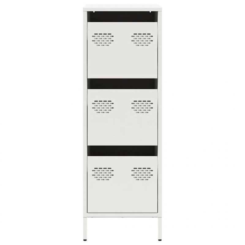 Highboard Weiß 39x35x103,5 cm Stahl