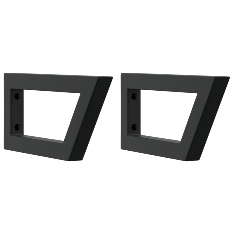 Waschtischplatte mit Halterung Stahl und Massivholz Eiche