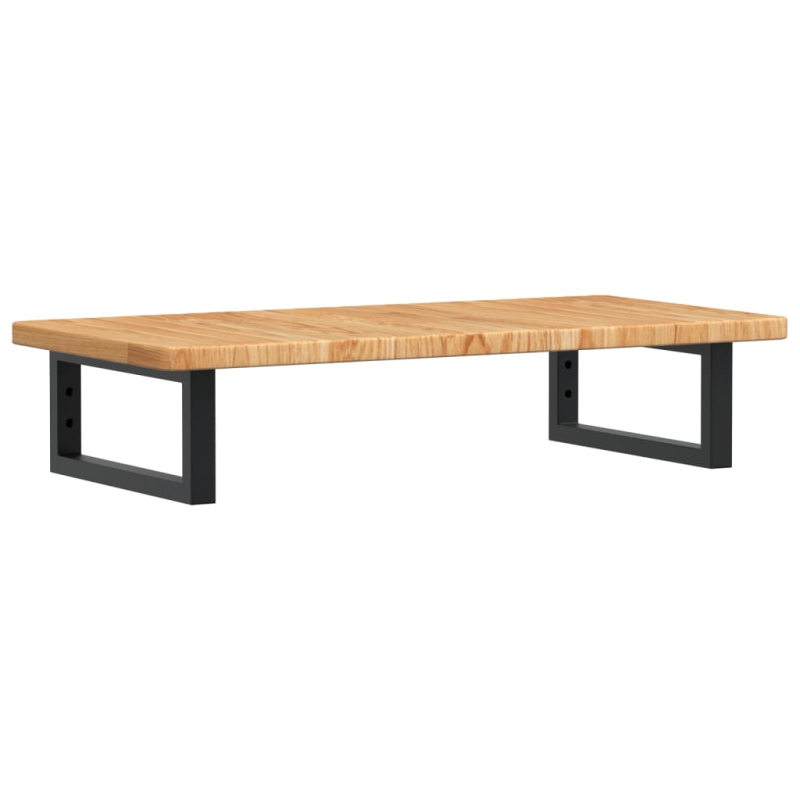 Waschtischplatte mit Halterung Stahl und Massivholz Eiche