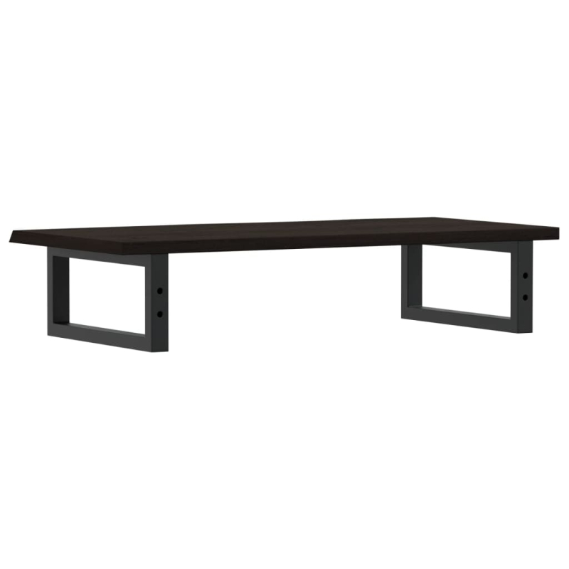 Waschtischplatte mit Halterung Stahl und Massivholz Eiche