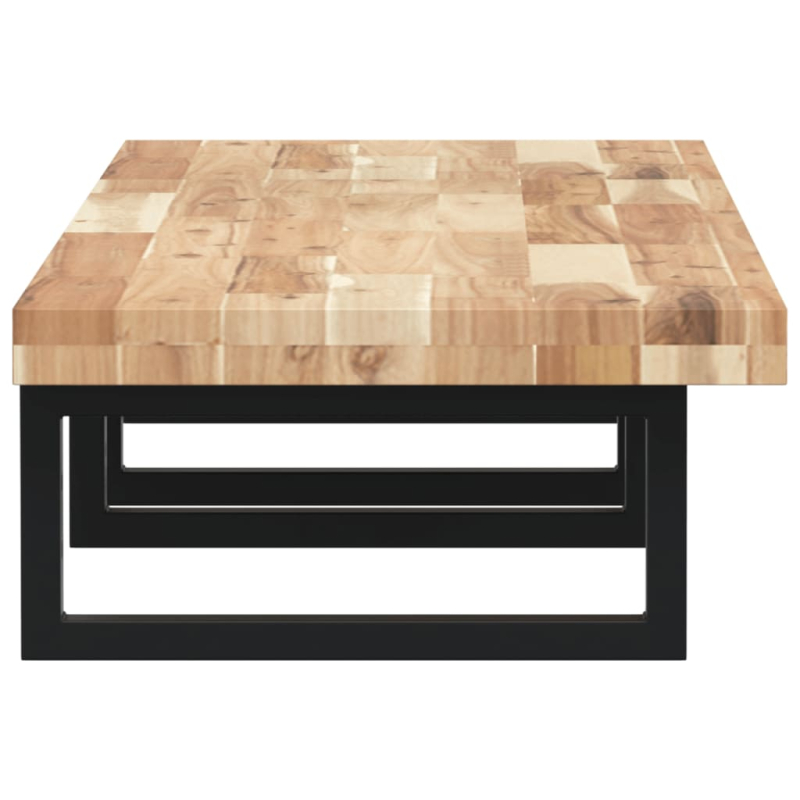 Waschbeckenregal Wandmontage Stahl und Akazienholz