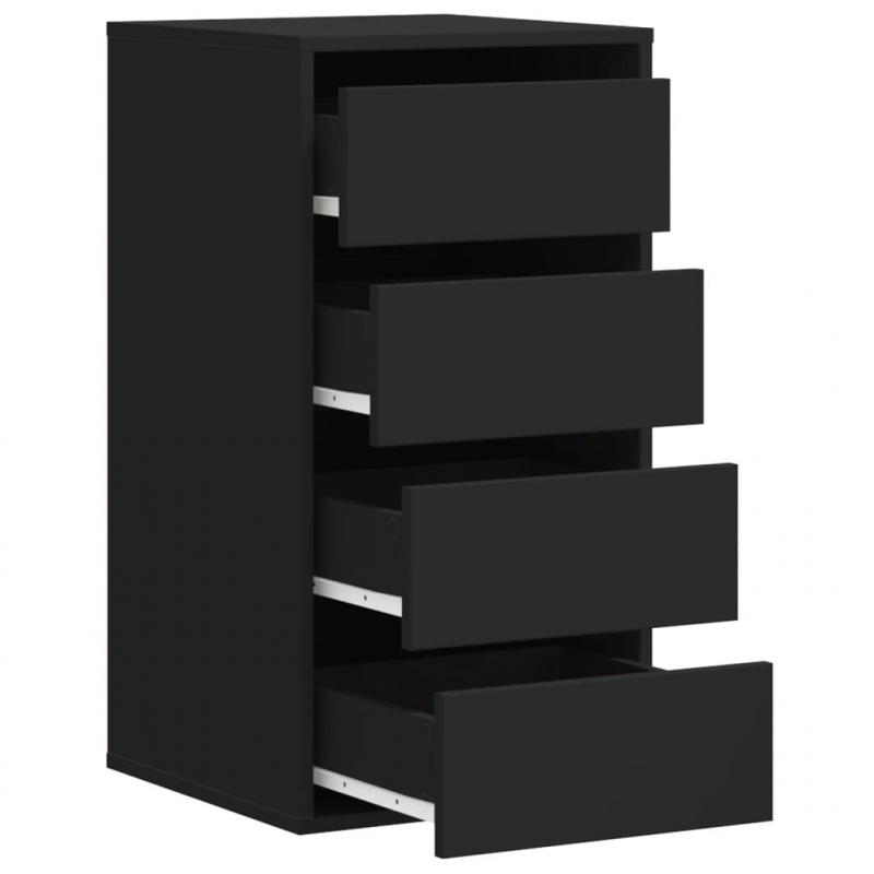 Kommode Schwarz 40x41x76 cm Holzwerkstoff