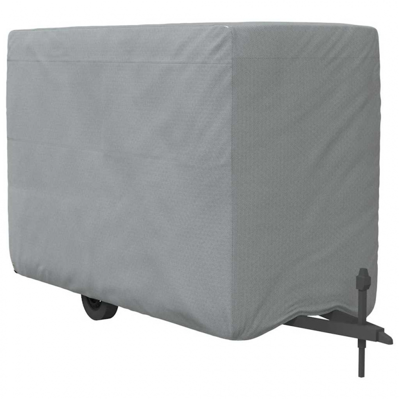 Schutzhülle für Pferdeanhänger Grau 396x178x250 cm Vliesstoff