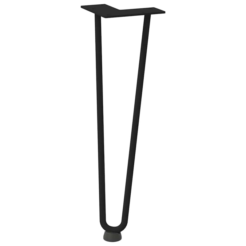 Haarnadelbeine 4 Stk. Schwarz 42 cm Massivstahl