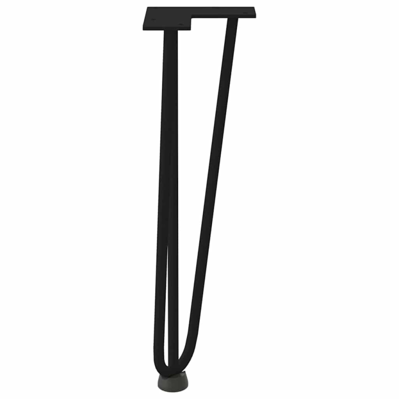 Haarnadelbeine 4 Stk. Schwarz 42 cm Massivstahl