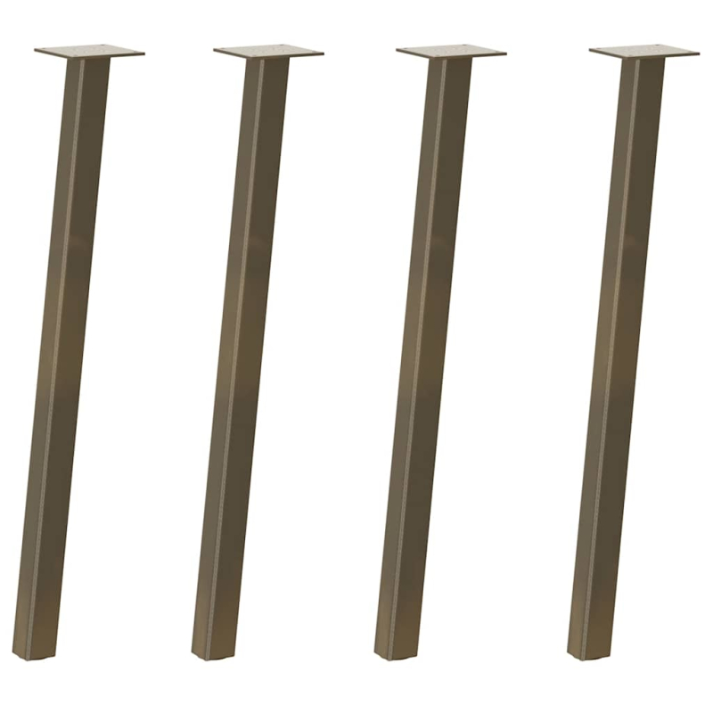 Couchtischbeine 4 Stk. Naturstahl 72 cm Stahl