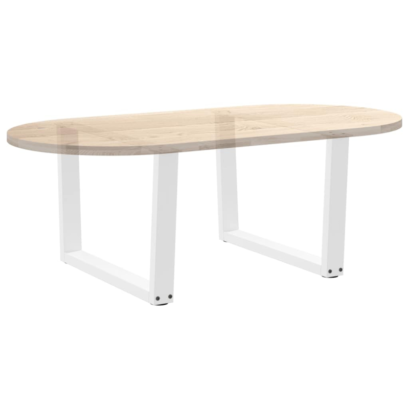 Esstisch Beine V-Form 2 Stück Weiß 70x(42-43,3) cm Stahl