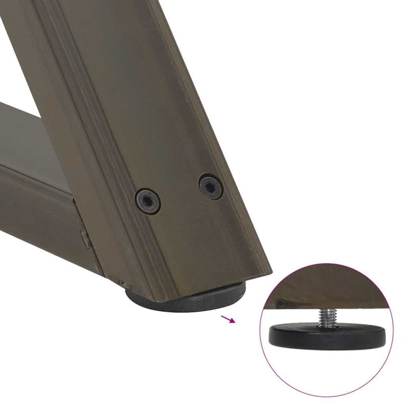 Couchtischbeine 2 Stk. Naturstahl 38x(42-43,3) cm Stahl