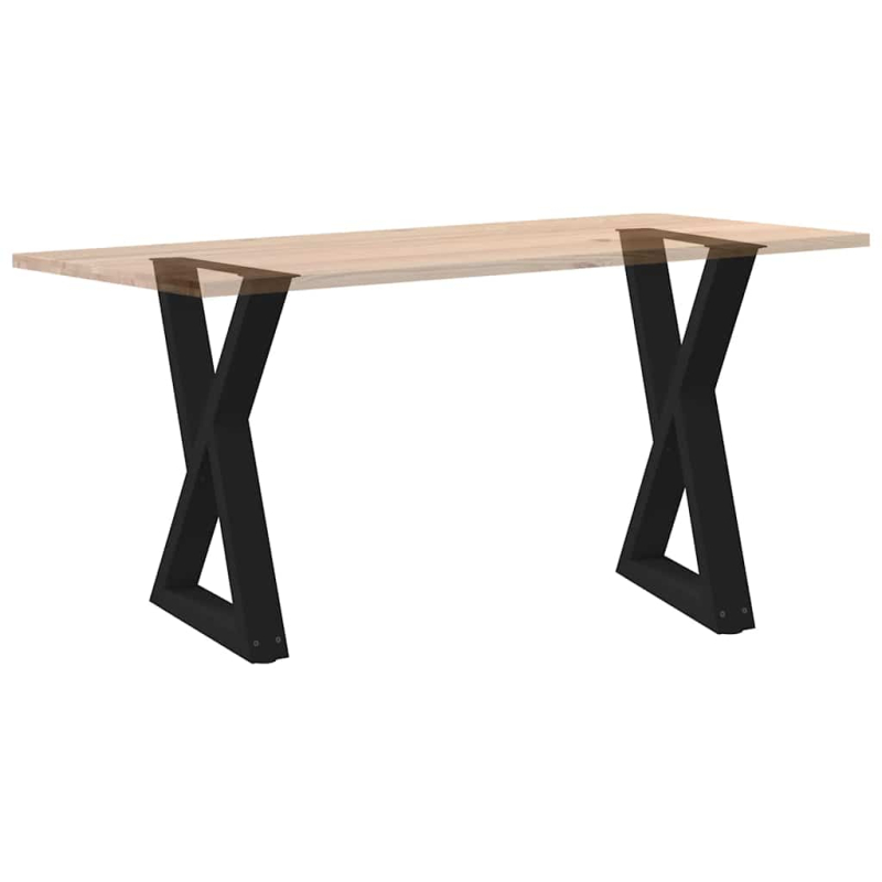 Esstisch Beine 2 Stk. Schwarz 60x(72-73,3) cm Stahl