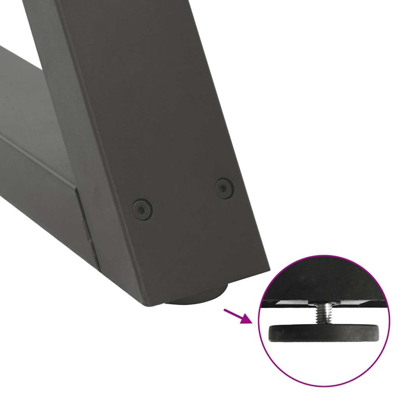 Esstisch Beine 2 Stk. Anthrazit 60x(72-73,3) cm Stahl