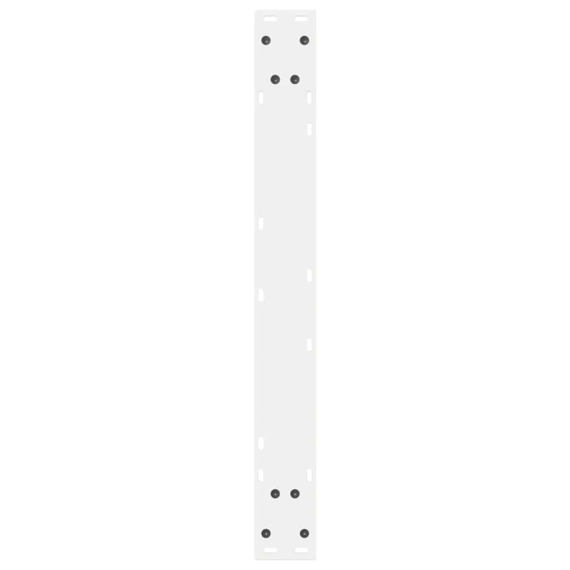 Esstisch Beine 2 Stück Weiß 80x(72-73,3) cm Stahl