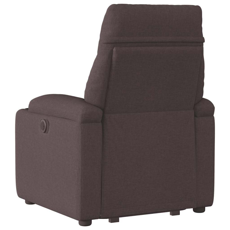 Relaxsessel mit Aufstehhilfe Dunkelbraun Stoff