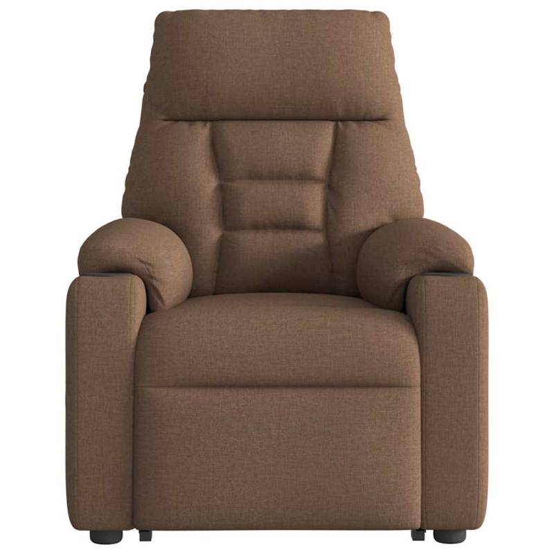 Relaxsessel mit Aufstehhilfe Elektrisch Braun Stoff