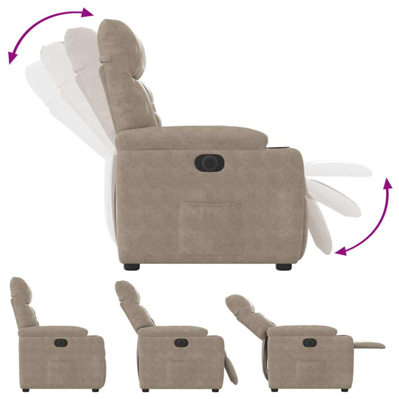 Relaxsessel Elektrisch Taupe Mikrofasergewebe