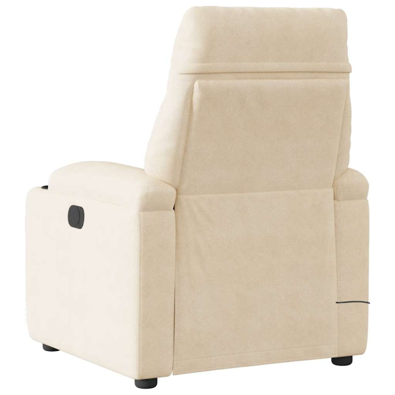 Massagesessel Elektrisch Beige Mikrofasergewebe