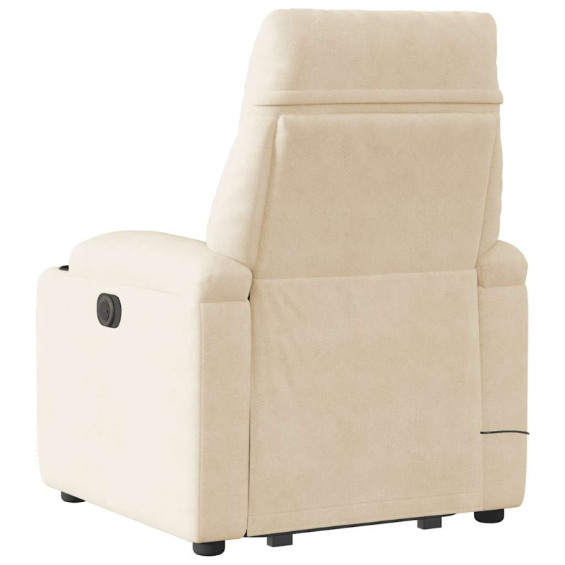 Massagesessel mit Aufstehhilfe Beige Mikrofasergewebe
