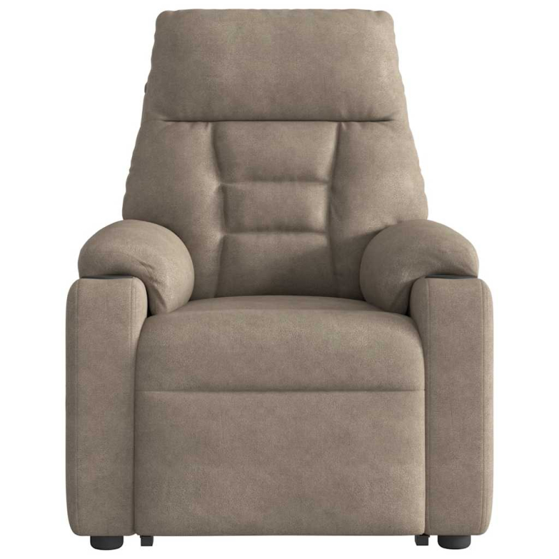 Massagesessel Aufstehhilfe Elektrisch Taupe Mikrofasergewebe