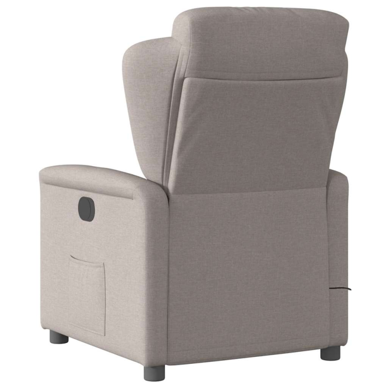 Massagesessel Elektrisch Taupe Stoff