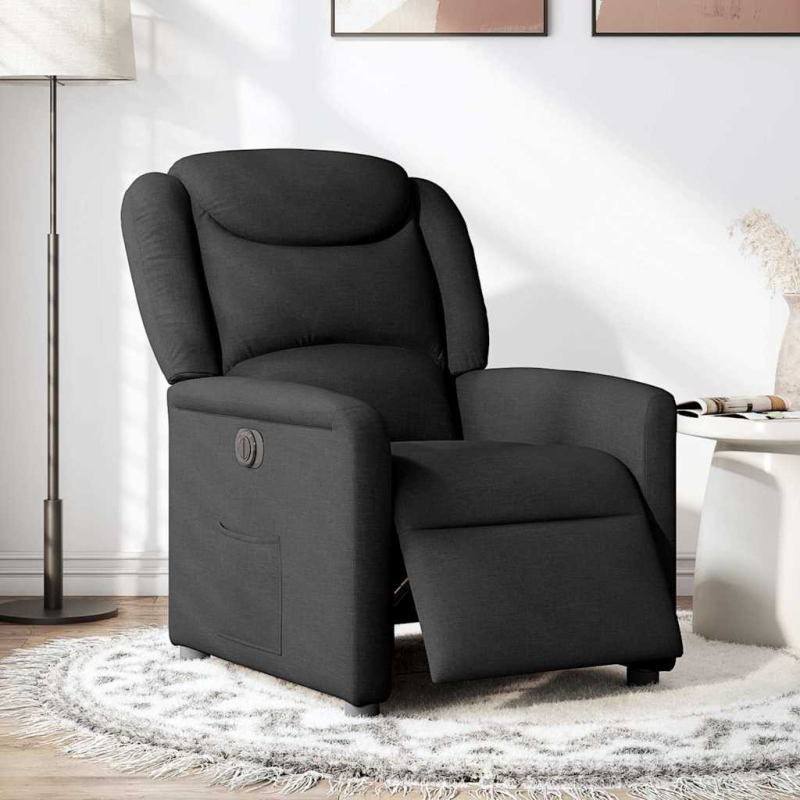 Relaxsessel Elektrisch Schwarz Stoff