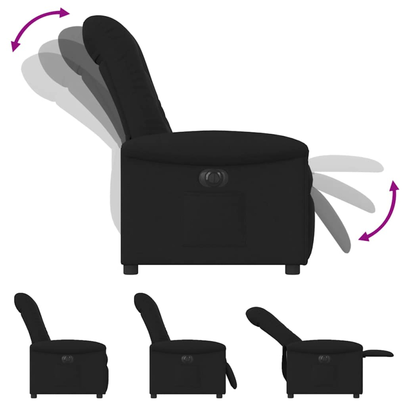 Relaxsessel Elektrisch Schwarz Stoff