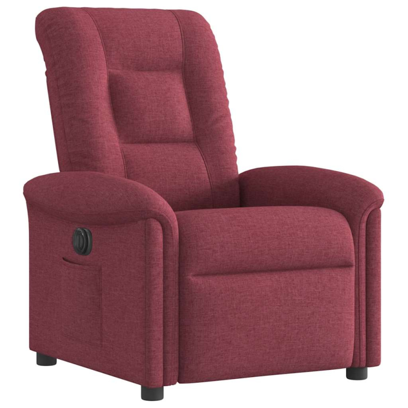 Relaxsessel Elektrisch Weinrot Stoff