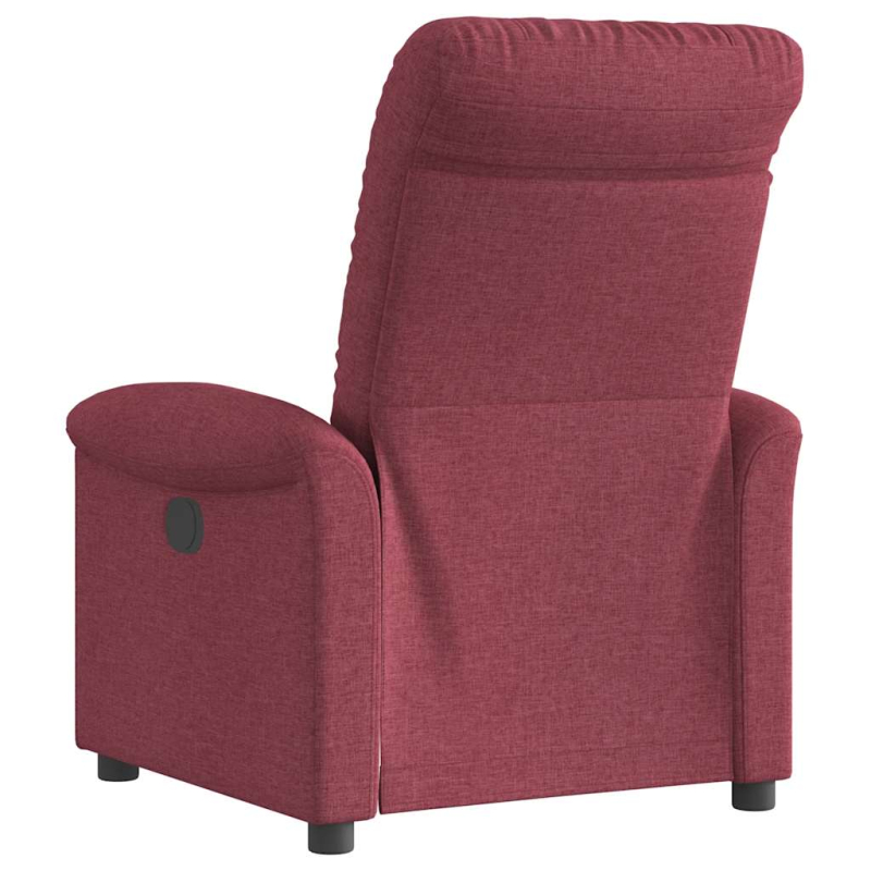 Relaxsessel Elektrisch Weinrot Stoff