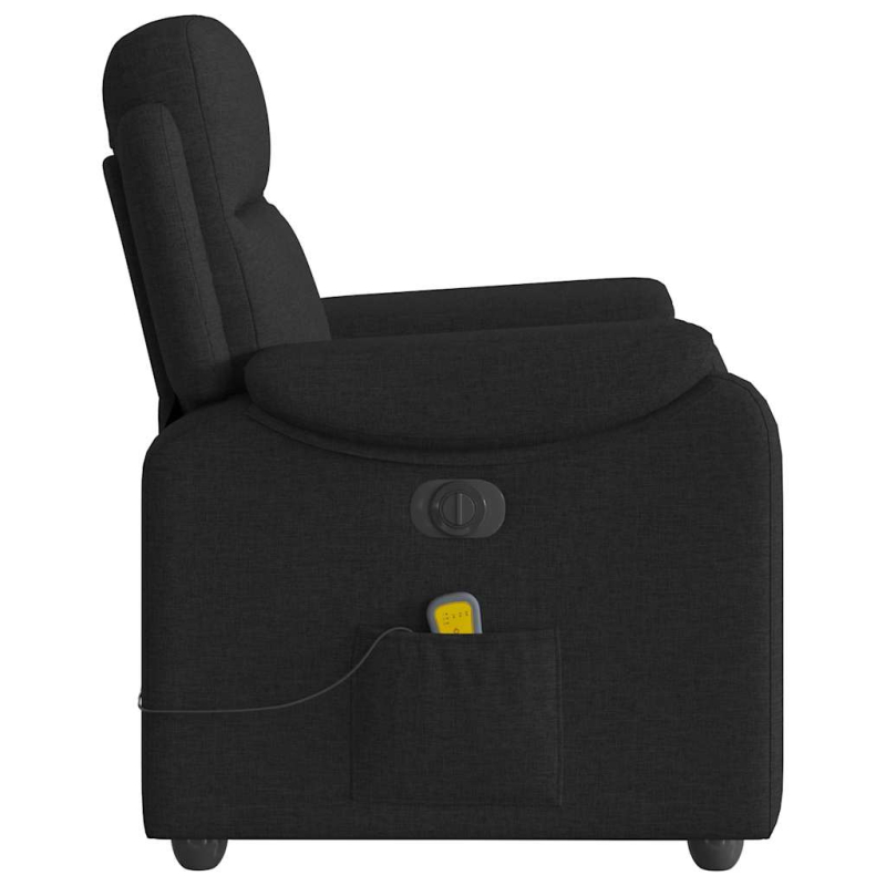 Massagesessel Elektrisch Schwarz Stoff