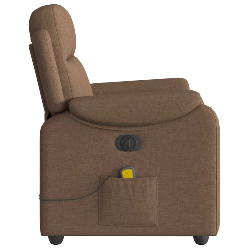 Massagesessel Elektrisch Braun Stoff