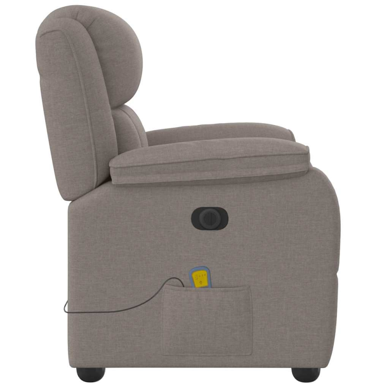 Massagesessel Elektrisch Taupe Stoff