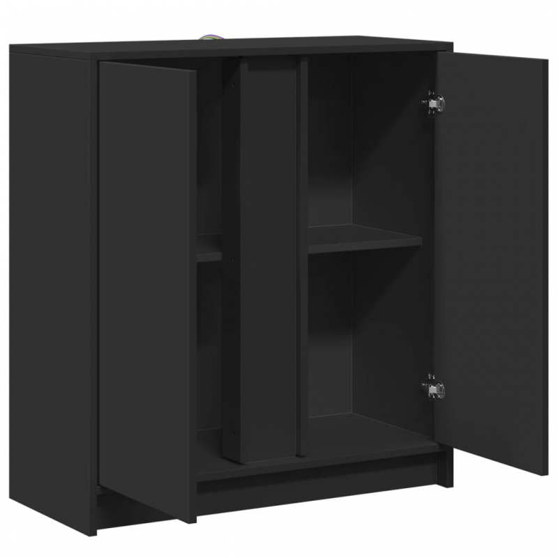 LED-Sideboard Schwarz 77x34x85 cm Holzwerkstoff