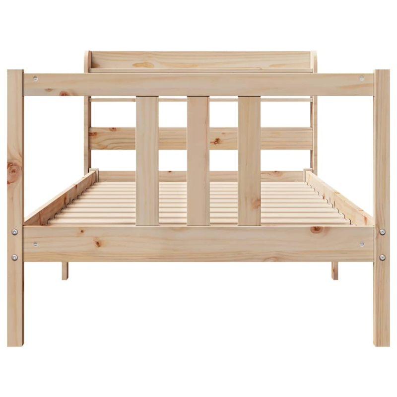 Bettgestell mit Kopfteil ohne Matratze 75x190 cm