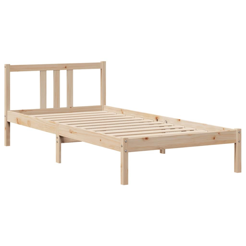 Bettgestell mit Kopfteil ohne Matratze 75x190 cm
