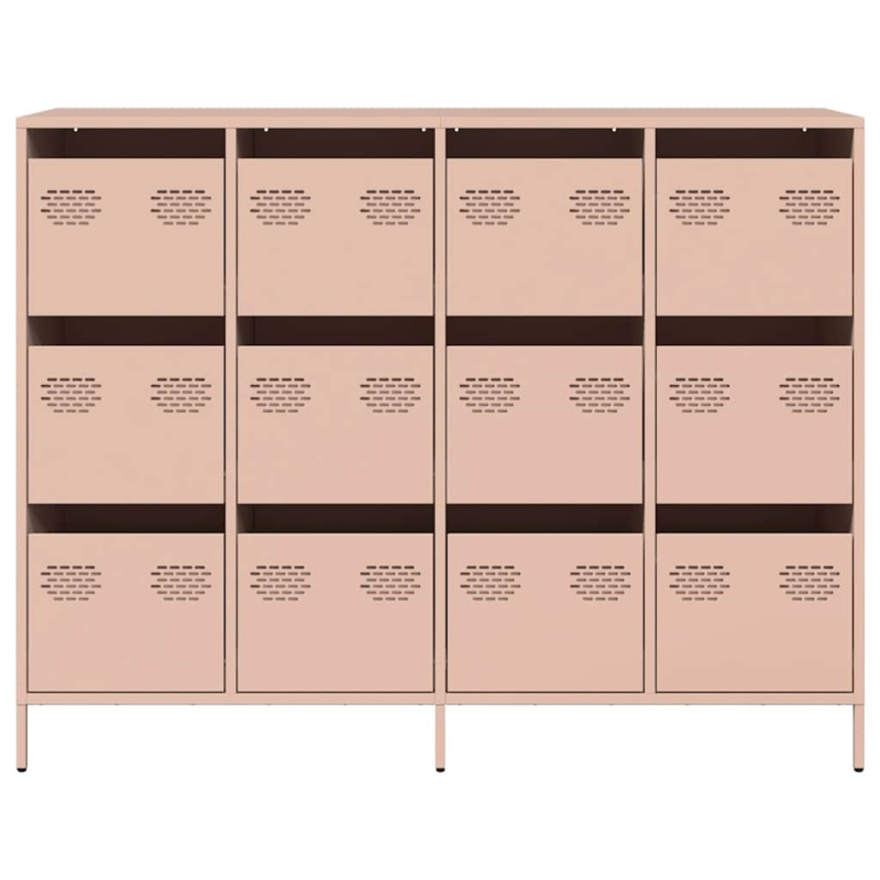 Sideboard Rosa 135x39x103,5 cm Kaltgewalzter Stahl