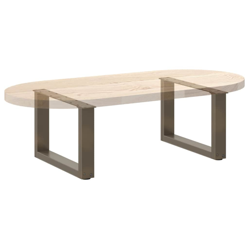 Couchtischbeine U-Form 2 Stk. Naturstahl 50x(30-31) cm Stahl
