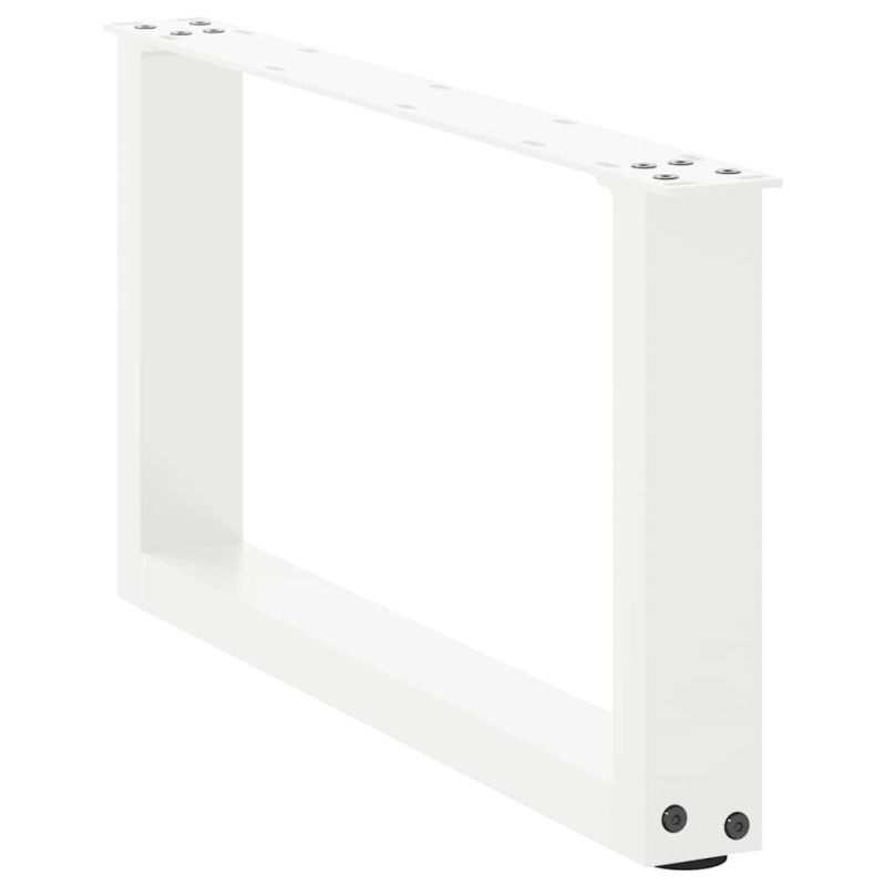 Couchtischbeine U-Form 2 Stk. Weiß 60x(30-31) cm Stahl