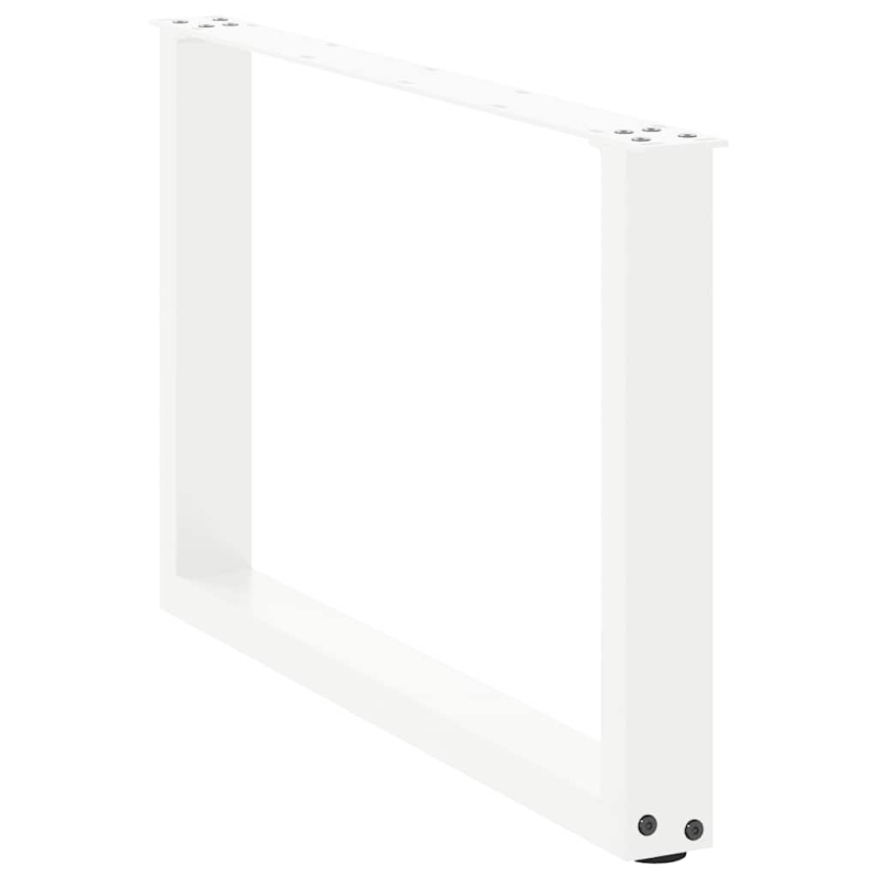 Couchtischbeine U-Form 2 Stk. Weiß 70x(42-43) cm Stahl
