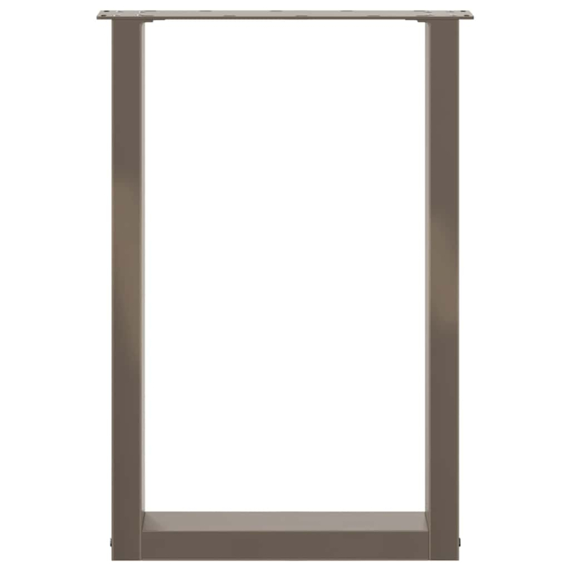 Esstischbeine U-Form 2 Stk. Naturstahl 50x(72-73) cm Stahl
