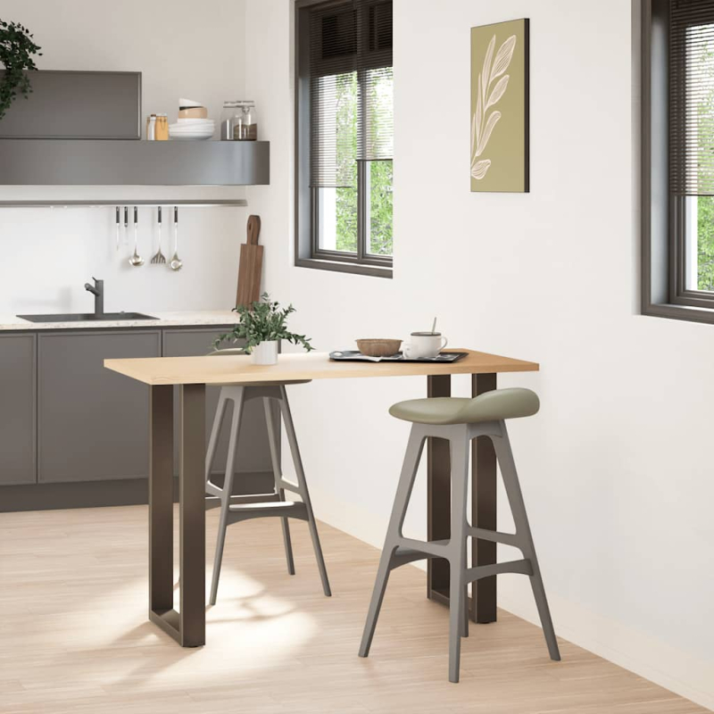 Couchtischbeine U-Form 2 Stk. Naturstahl 40x(90-91) cm Stahl