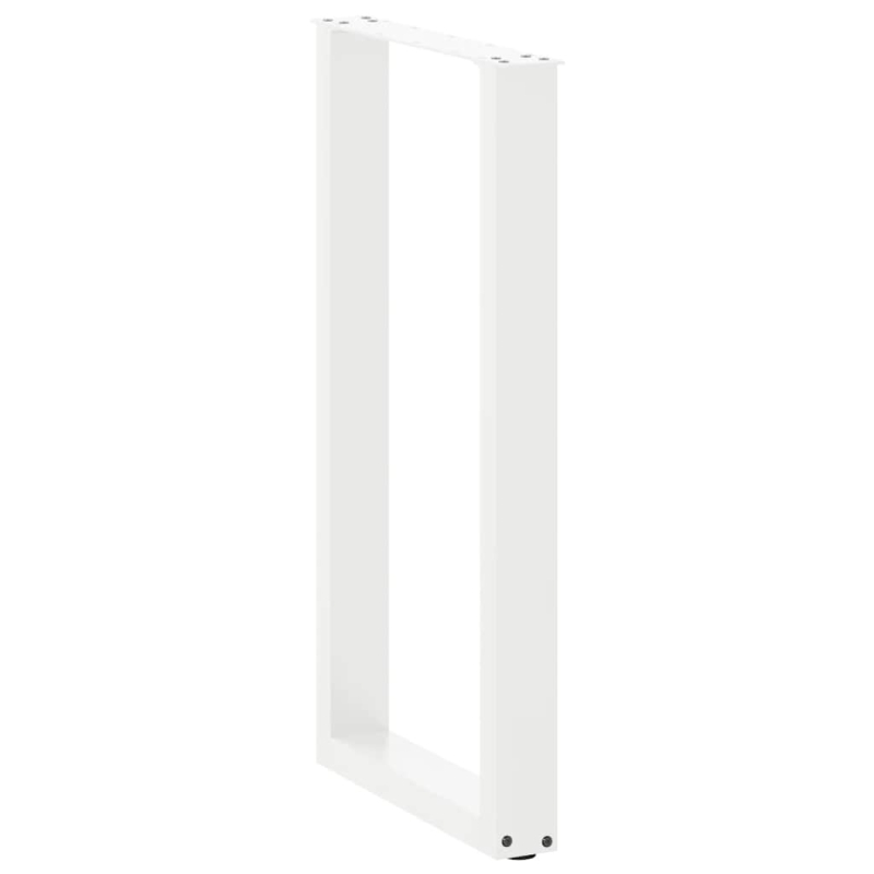 Couchtischbeine U-Form 2 Stk. Weiß 50x(90-91) cm Stahl