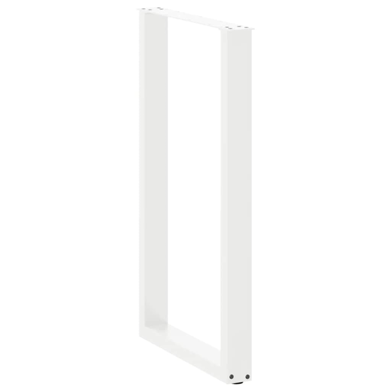 Couchtischbeine U-Form 2 Stk. Weiß 60x(100-101) cm Stahl