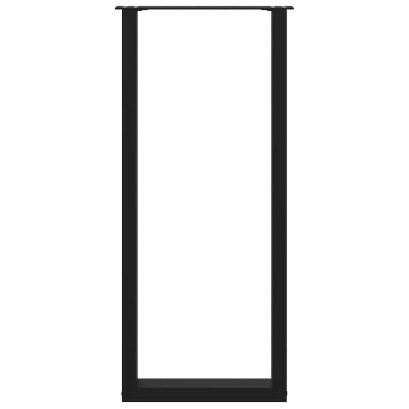 Couchtischbeine U-Form 2 Stk. Schwarz 50x(110-111) cm Stahl