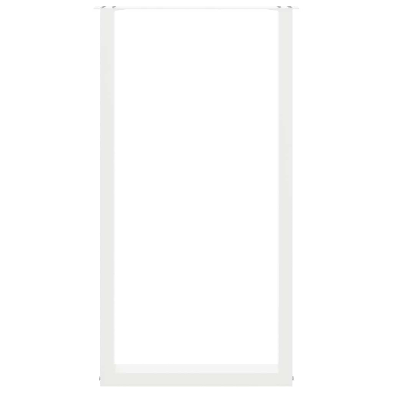 Couchtischbeine U-Form 2 Stk. Weiß 60x(110-111) cm Stahl